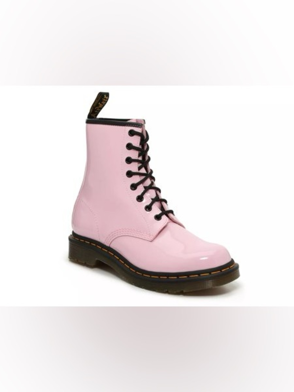 Dr. Martens Pink Patent 8-Eye Lace-Up Boot